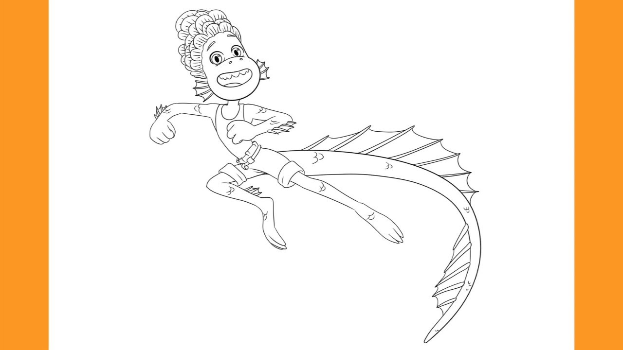 How to Draw ALBERTO SEA MONSTER | Disney • Pixar LUCA