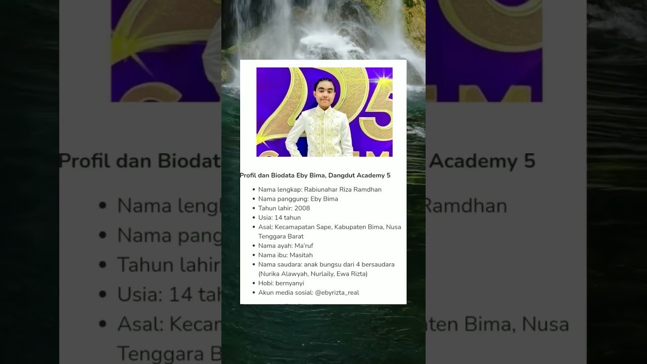 biodata eby da5 #ebybimada5 #ebybima #magic5 #magic5indosiar