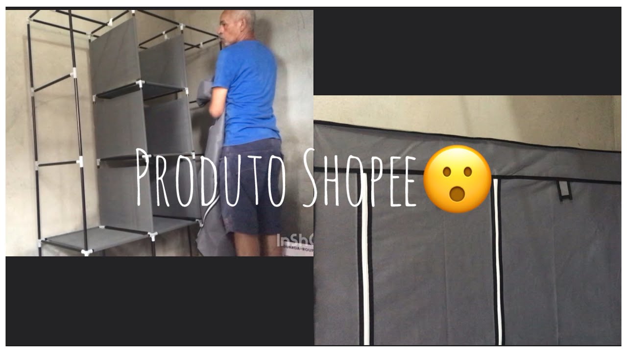 Montei guarda roupa dobrável da Shopee