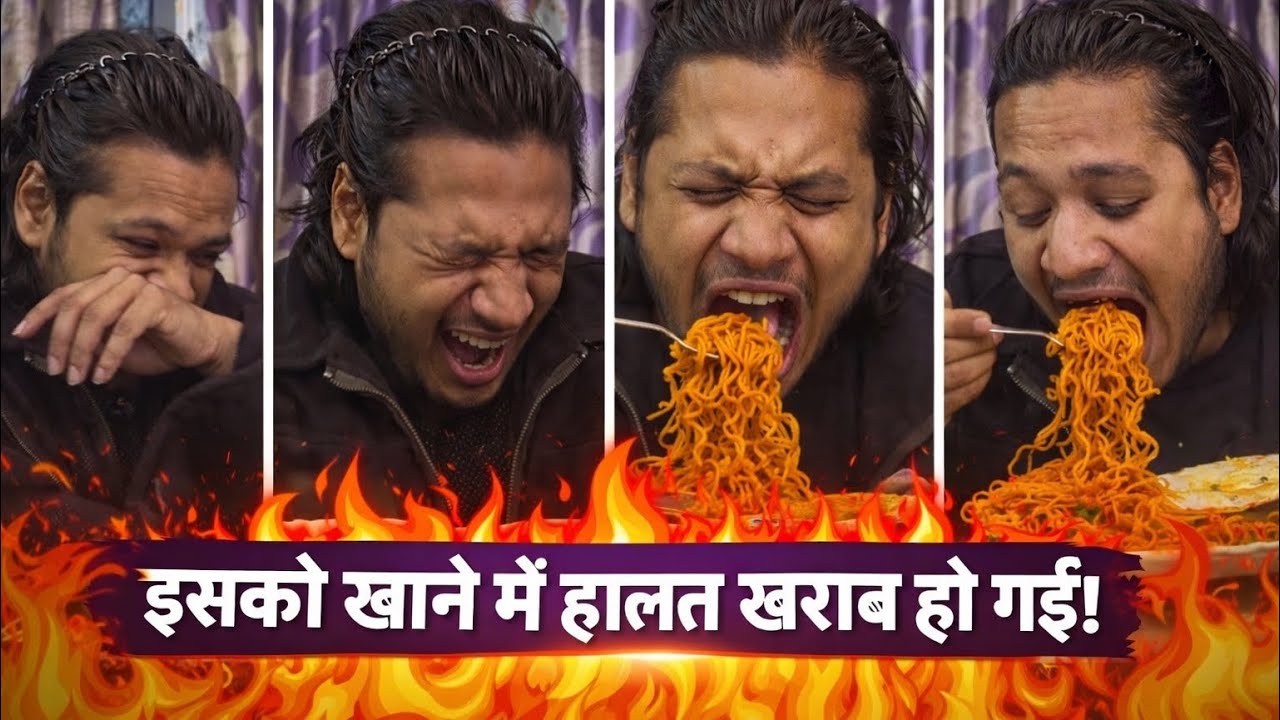 EATING KOREAN SPICY 🥵 NOODLES 🍝 EGGS 🥚 & VEGGIES | BIG BITES  