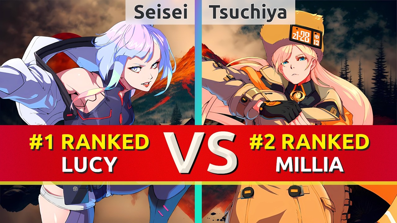 GGST ▰ Seisei (#1 Ranked Lucy) vs Tsuchiya (#2 Ranked Millia). High Level Gameplay