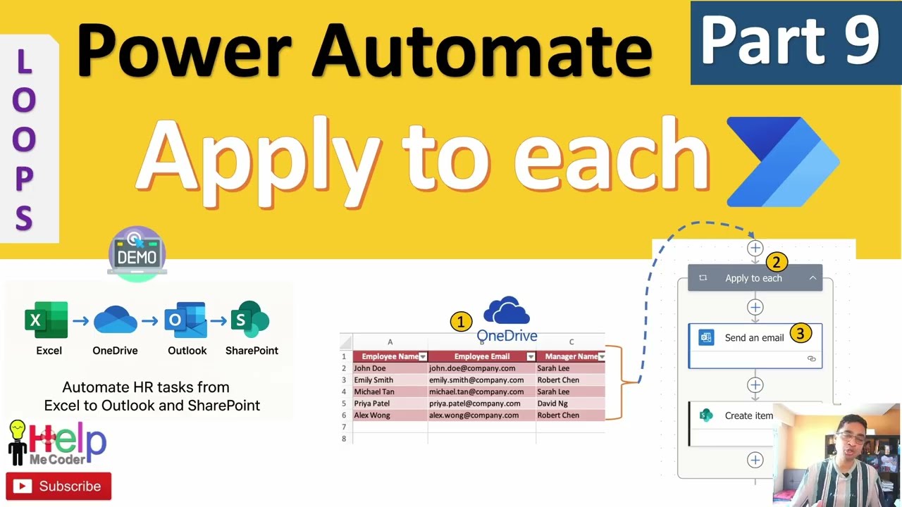 Apply to Each Explained in Power Automate | Loop Through Data Step-by-Step (Part 9)