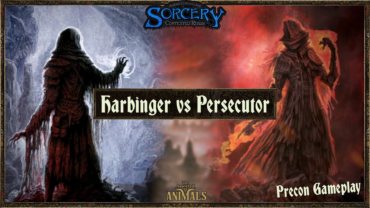 HARBINGER (💨/💧) vs PERSECUTOR (🪨/🔥), Sorcery: Contested Realm – Gothic Precon Gameplay