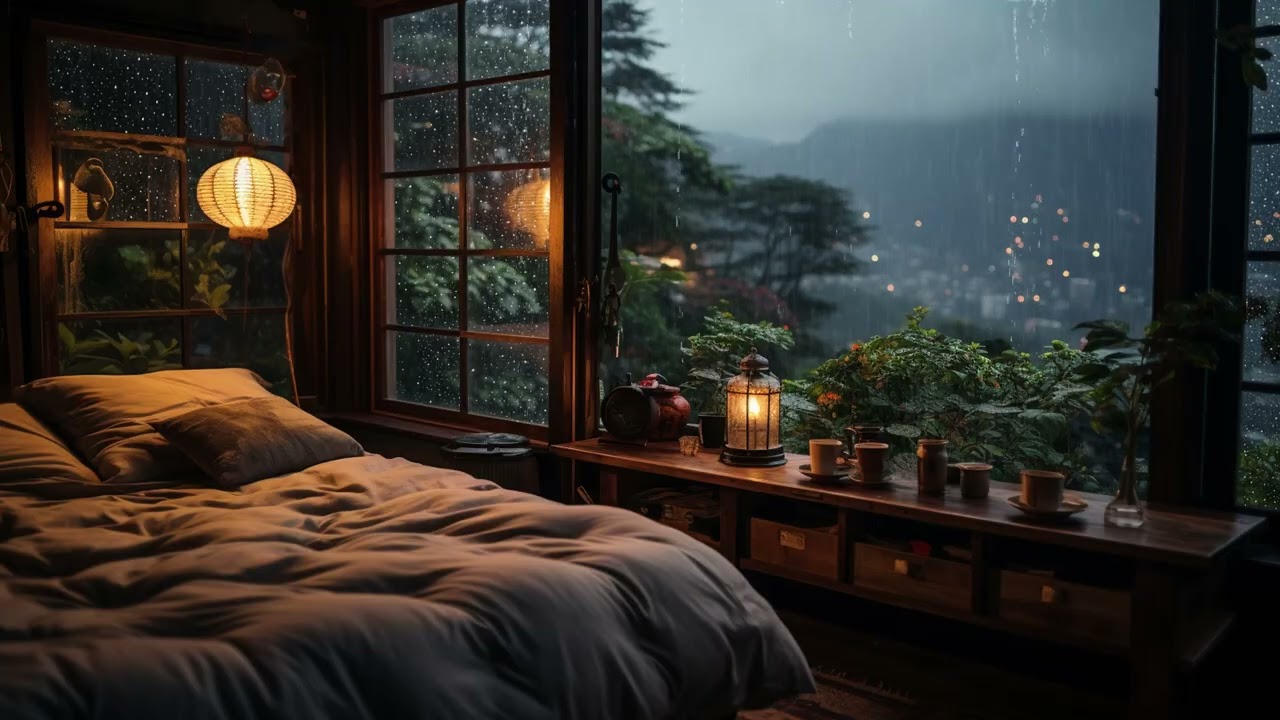 Soft Piano Melodies and Rain Sounds 🎵 Cozy Night Ambience to Calm Anxiety and Drift Into Deep Sleep