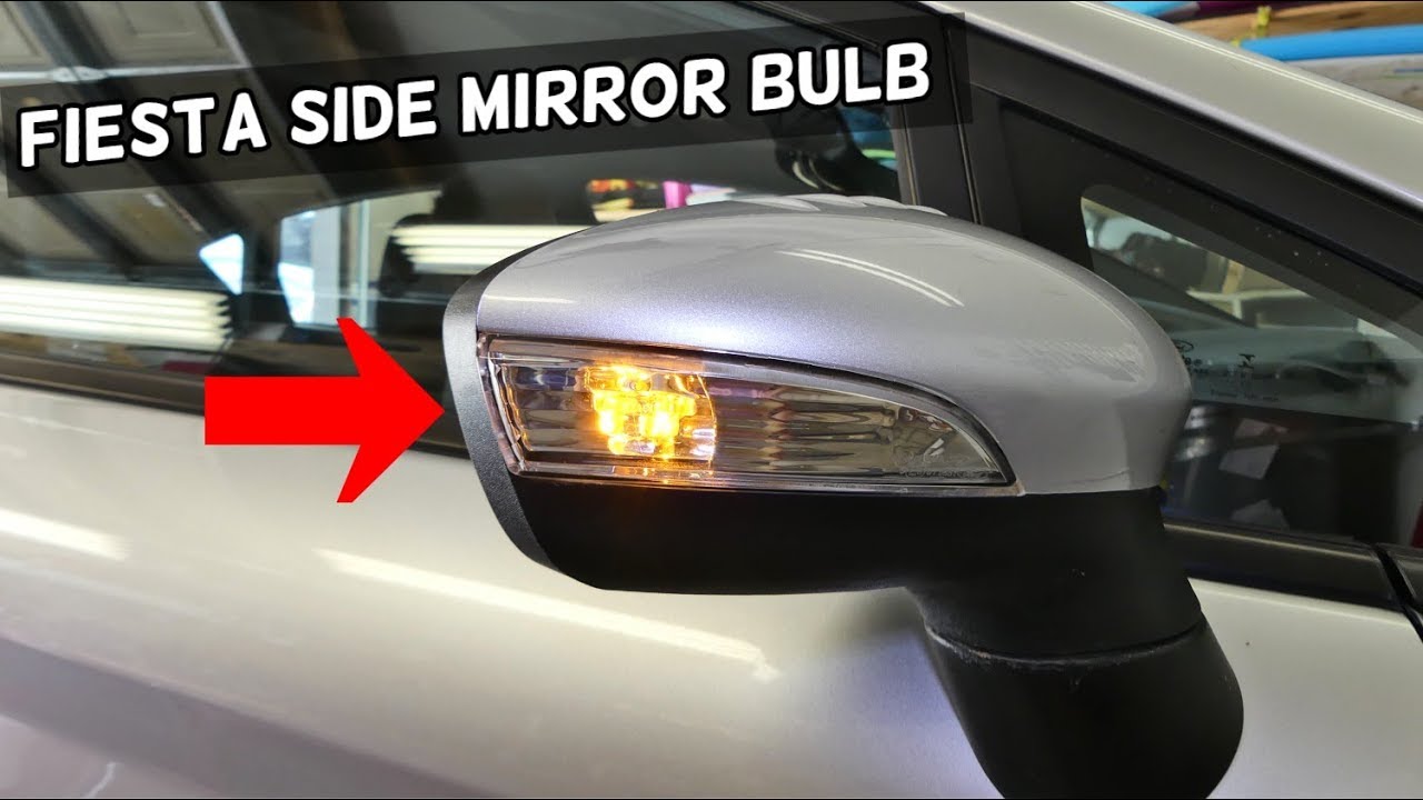 HOW TO REPLACE REMOVE SIDE MIRROR TURN SIGNAL LIGHT BULB ON FORD FIESTA MK7 ST