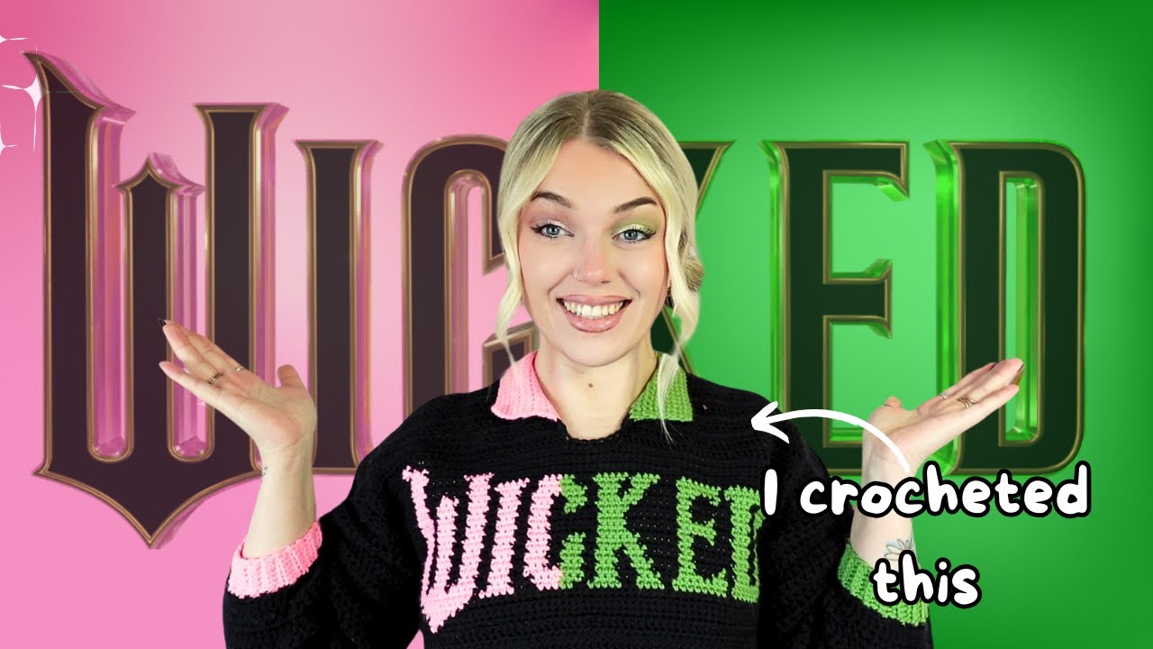 Crocheting a WICKED sweater for the new movie release! *it's perfect!!*