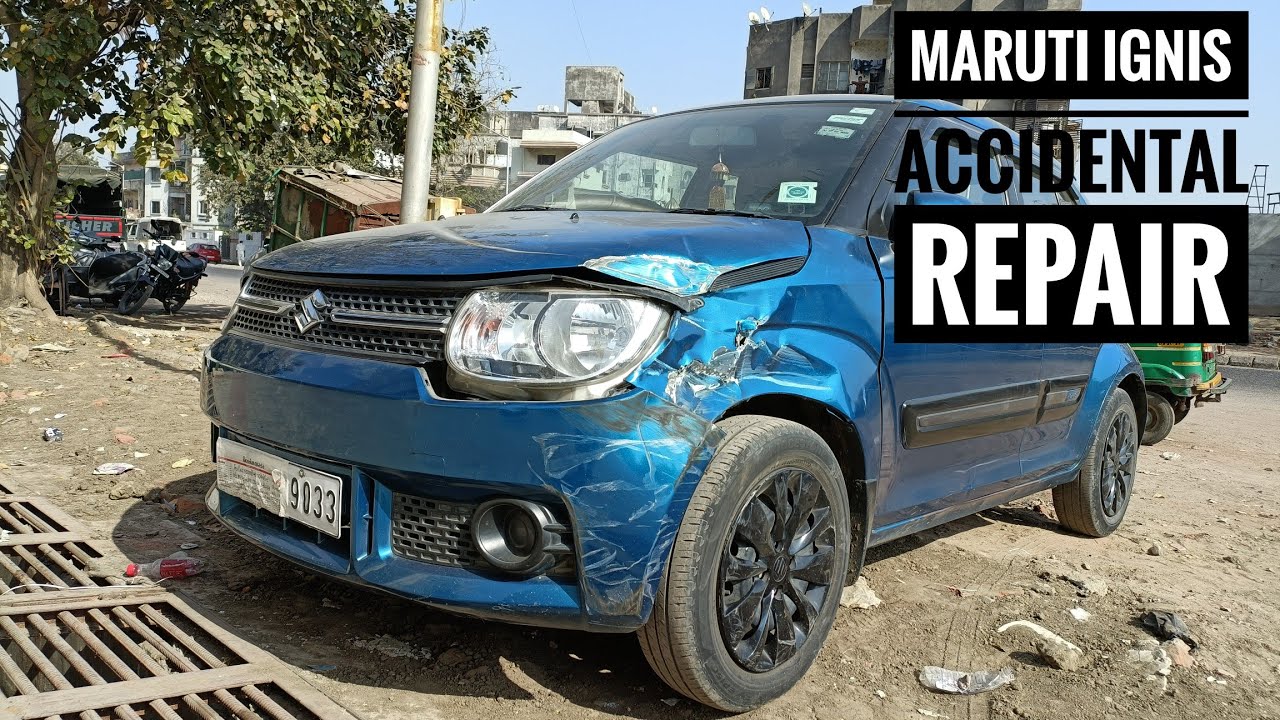 Maruti IGNIS Accidental Repair | Denting Painting | Bharat Motors | Ahmedabad Gujarat