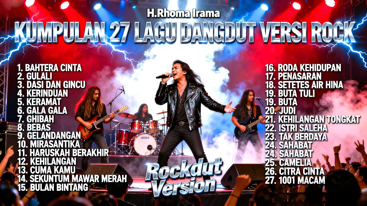 Kompilasi 27 Lagu Dangdut H. Rhoma Irama Versi Rock | Rockdut Paling Gahar & Enerjik