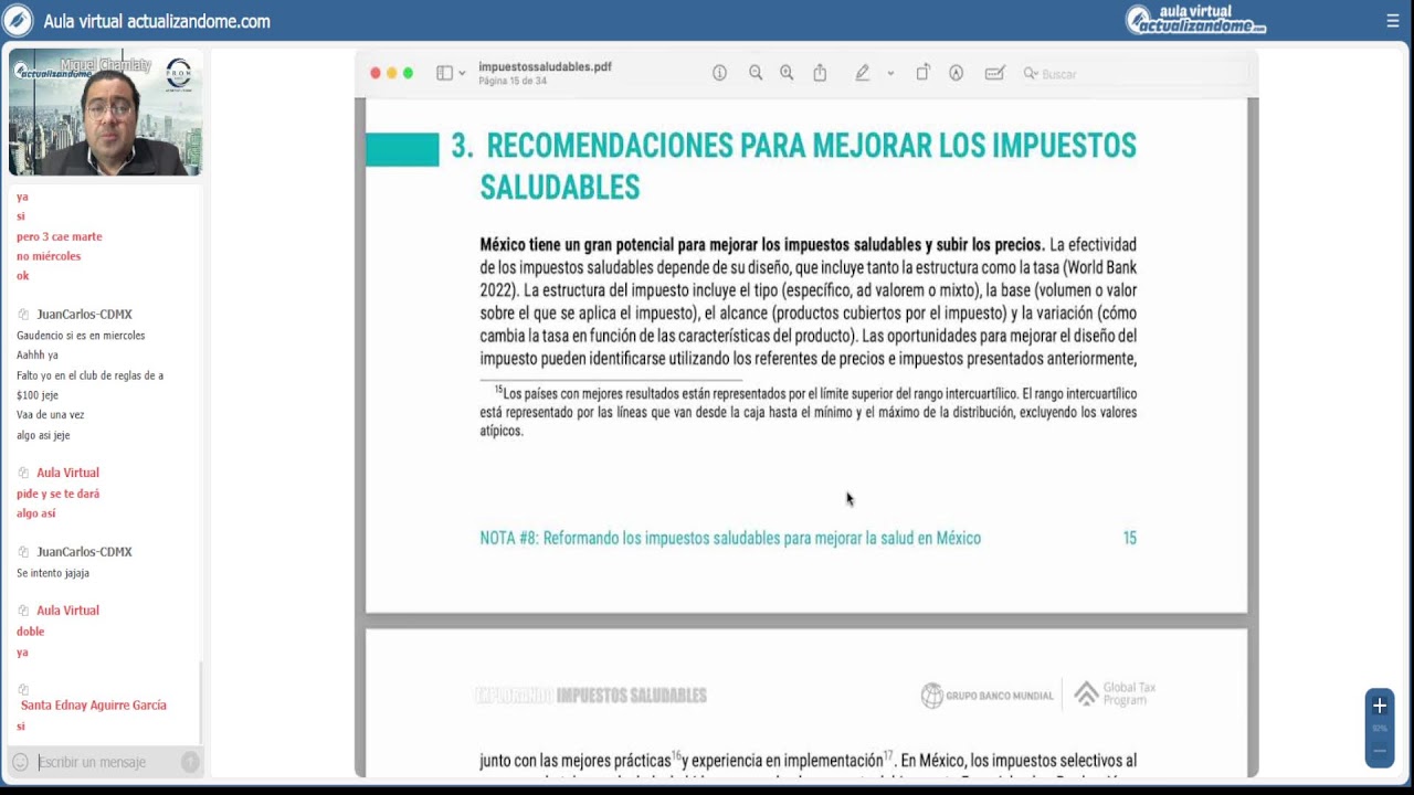 La Hora CNCP – Impuestos Saludables 3ra. Sesión