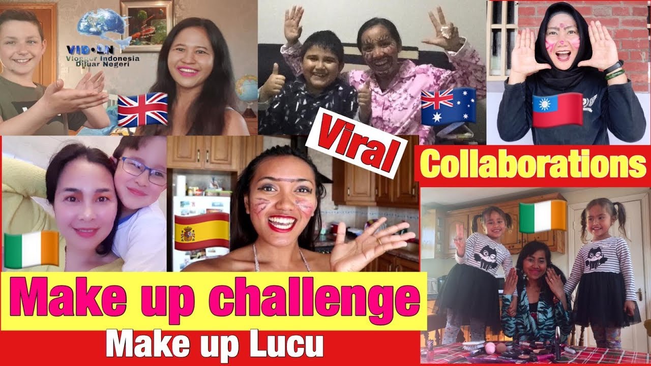 MAKE UP CHALLENGE VIDLN || FUNNY MAKE UP | VLOGGER INDONESIA DI LUAR NEGERI