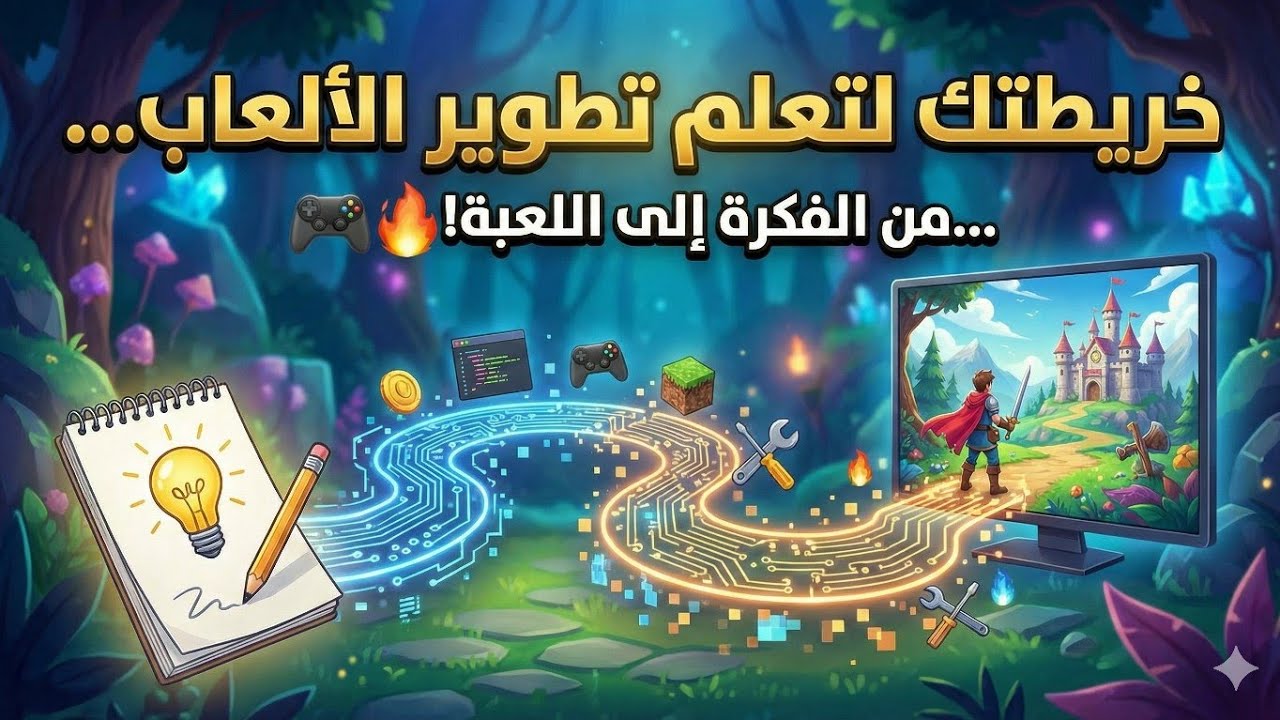 خريطتك لتعلم تطوير الألعاب… من الفكرة إلى اللعبة! 🎮🔥