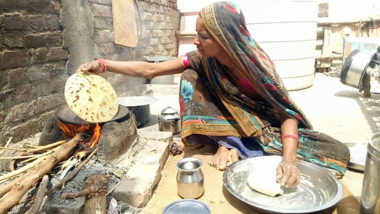 Village Style Bajre Ki Roti Recipe Real Video, Nortiya World