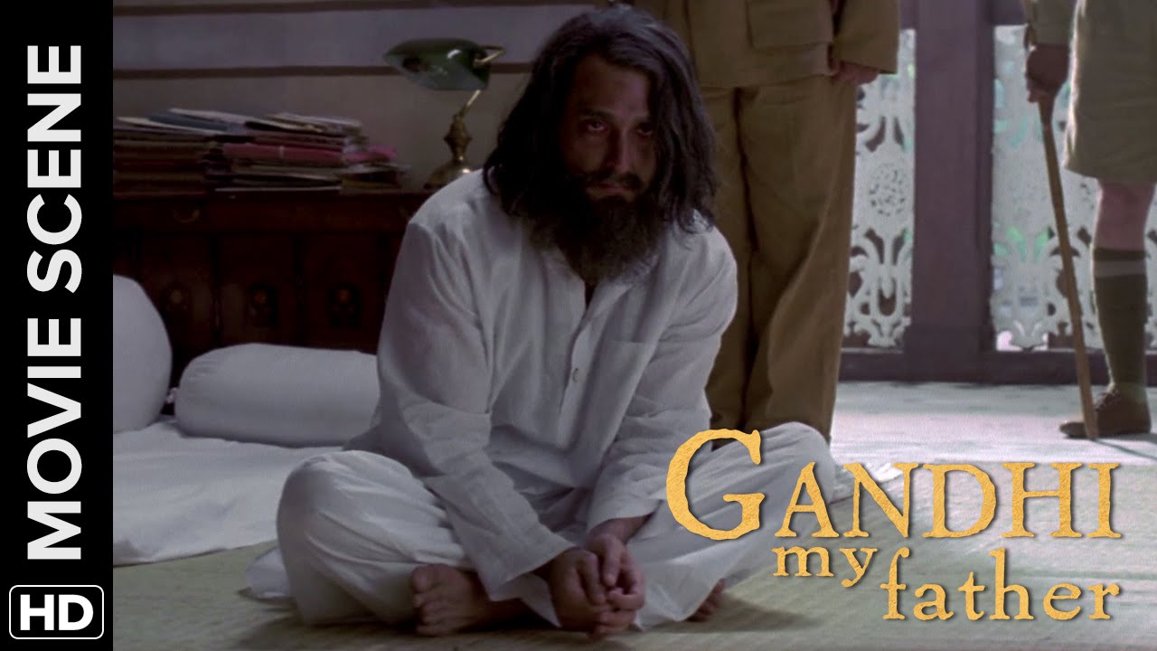 Akshaye comes drunk to meet Gandhi | Movie Scene | Gandhi My Father