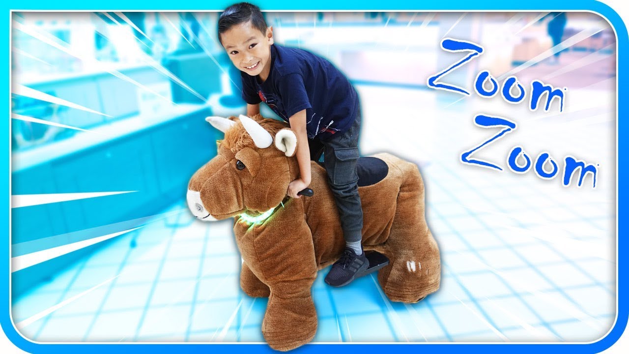 Ride On Animals at Mall! Electric Toy Scooter!!! - TigerBox HD