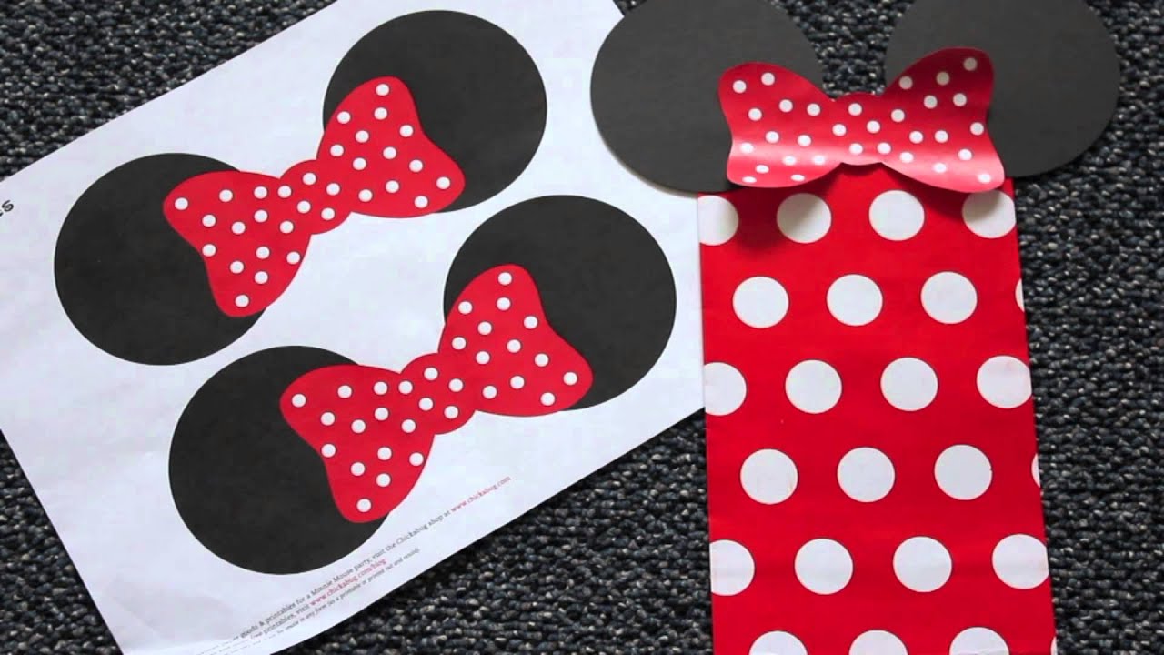 DIY Mickey/Minnie Mouse Goody Bags