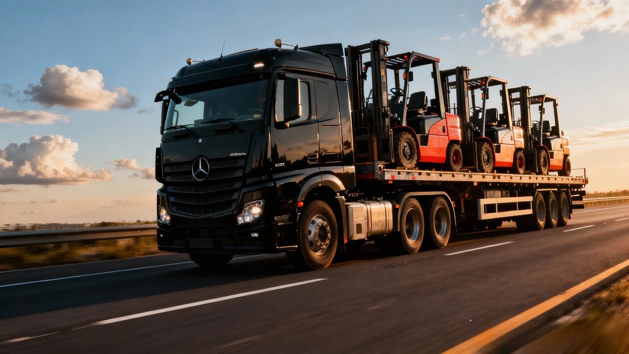 Euro Truck Simulator 2 - Entrega Empilhadeira na Estrada!  ( Gameplay 1080p )