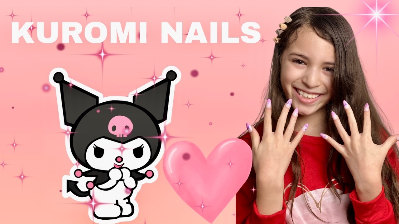 My Cute Kuromi Nails! | Pink & Purple Perfection