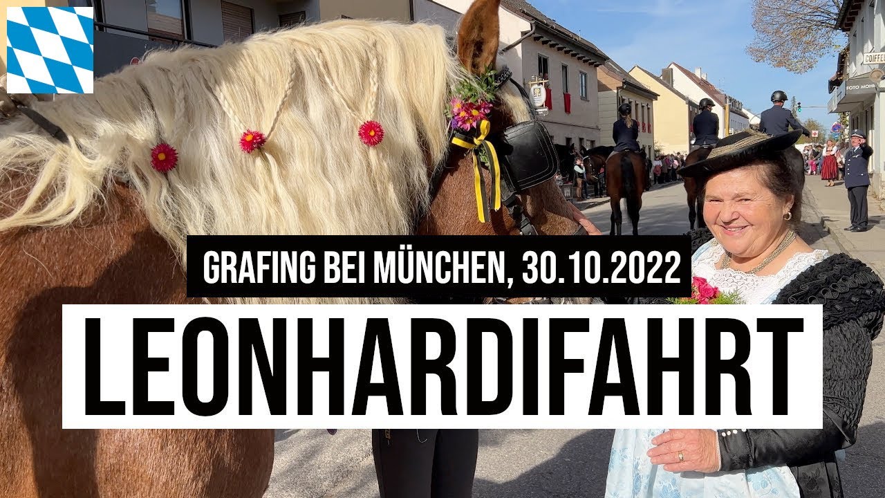 30.10.2022 #Grafing #Leonhardifahrt mit geschmückten Pferden und Ponys
