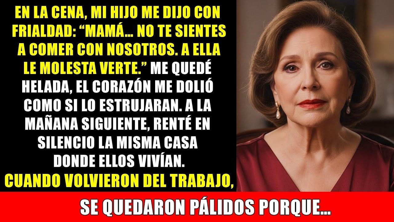 “Mamá, no comas con nosotros, a ella le molesta”, dijo mi hijo  Así que decidí…