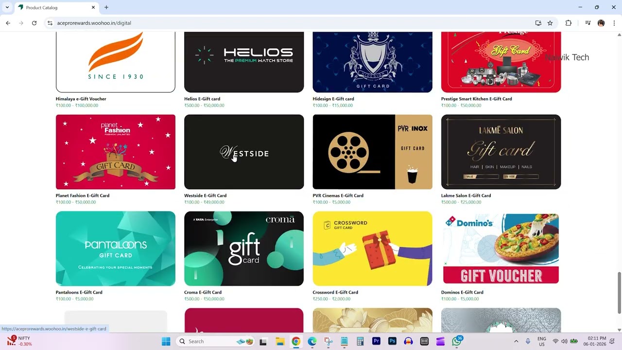 Как активировать подарочную карту Ace Pro Rewards Woohoo от Pine Labs | Naiwik Tech