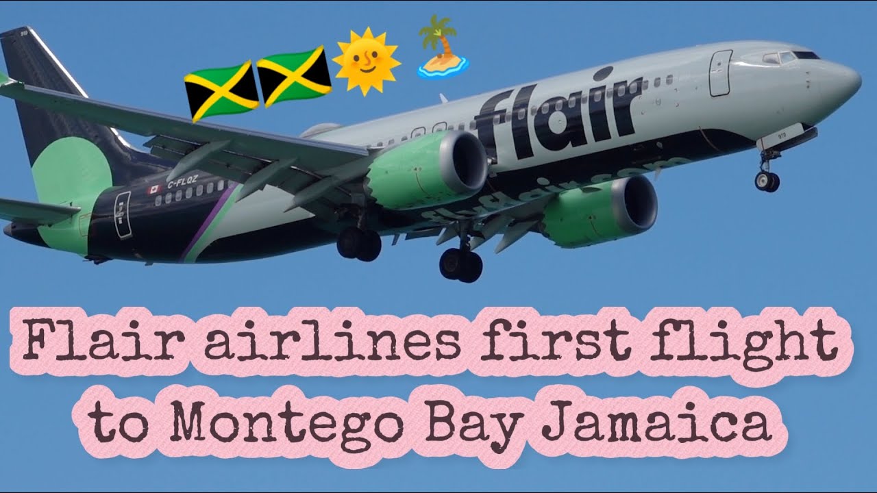 Flair airlines inaugural flight from Toronto 🇯🇲 Airplane spotting Montego Bay Jamaica