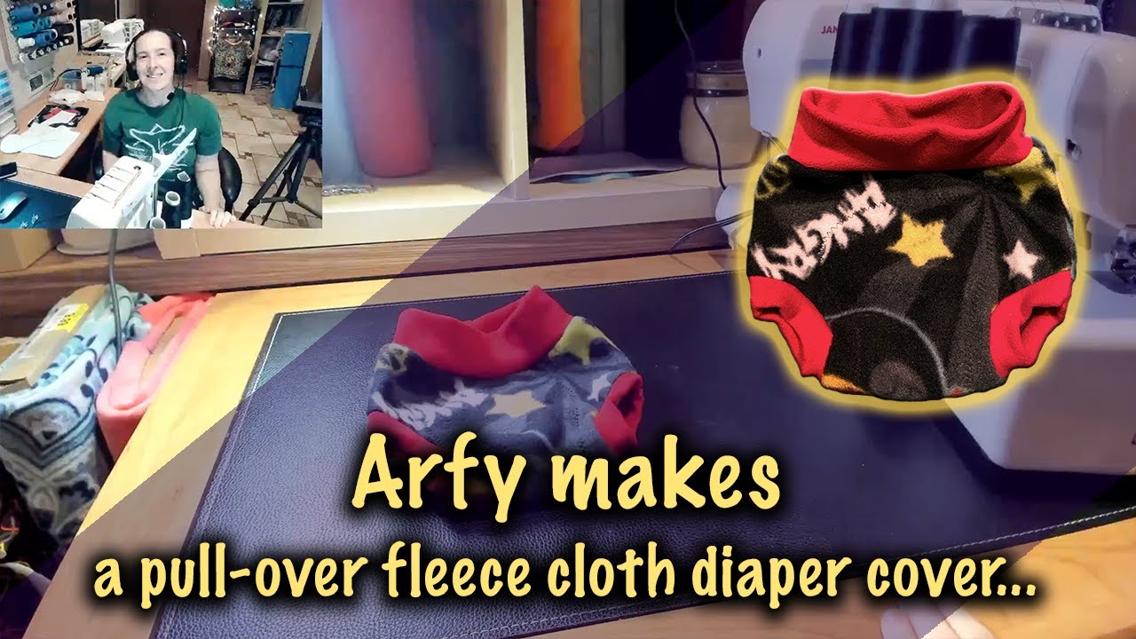 Arfy makes a fleece pull-over cloth diaper cover…