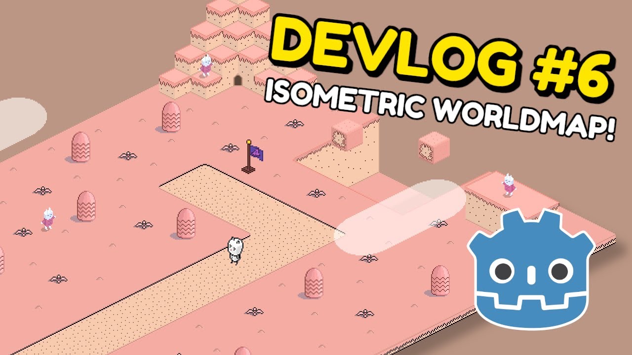 How to make isometric pixelart worldmap in Godot - Professor Bubbles Devlog #6
