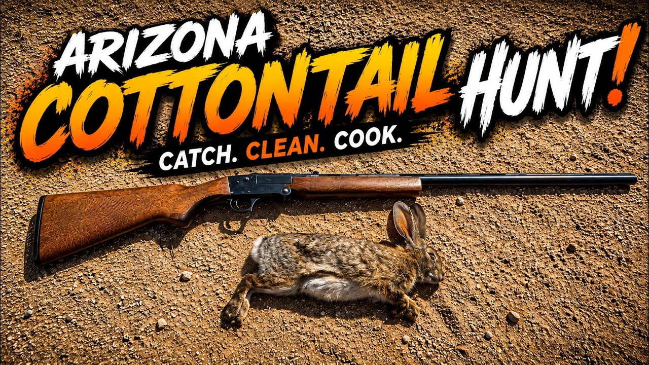 Arizona Cottontail Rabbit Hunt! Catch Clean Cook!