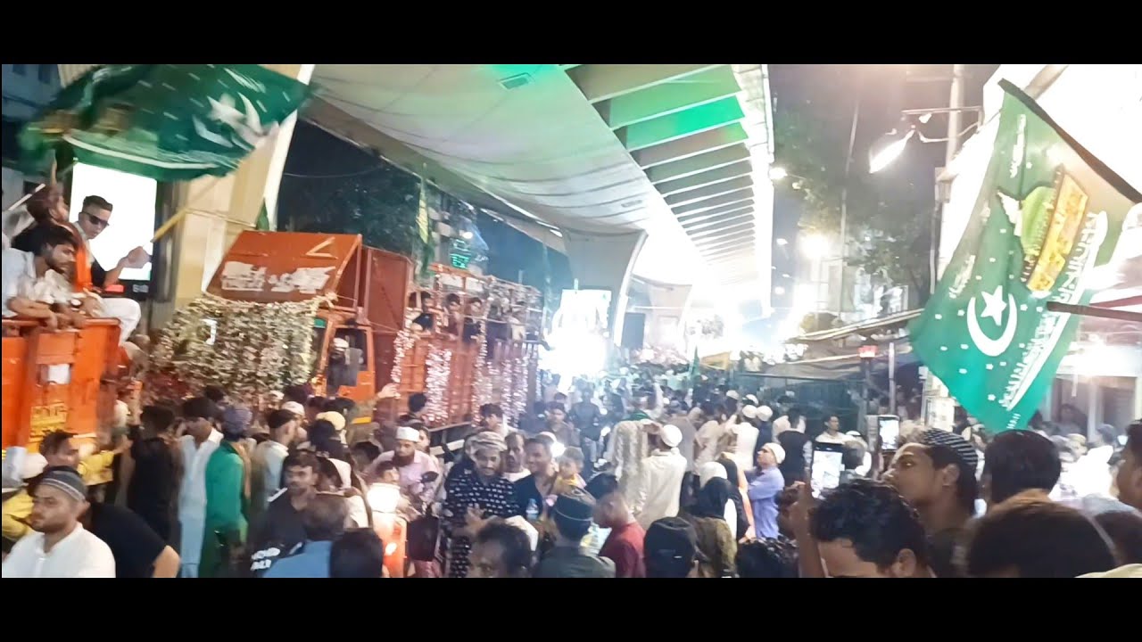 12 Rabi ul Awwal Juloos Mumbai 2023 Part 1 | 12 Rabi ul Awwal Juloos Mohammad Ali Road Mumbai 2023