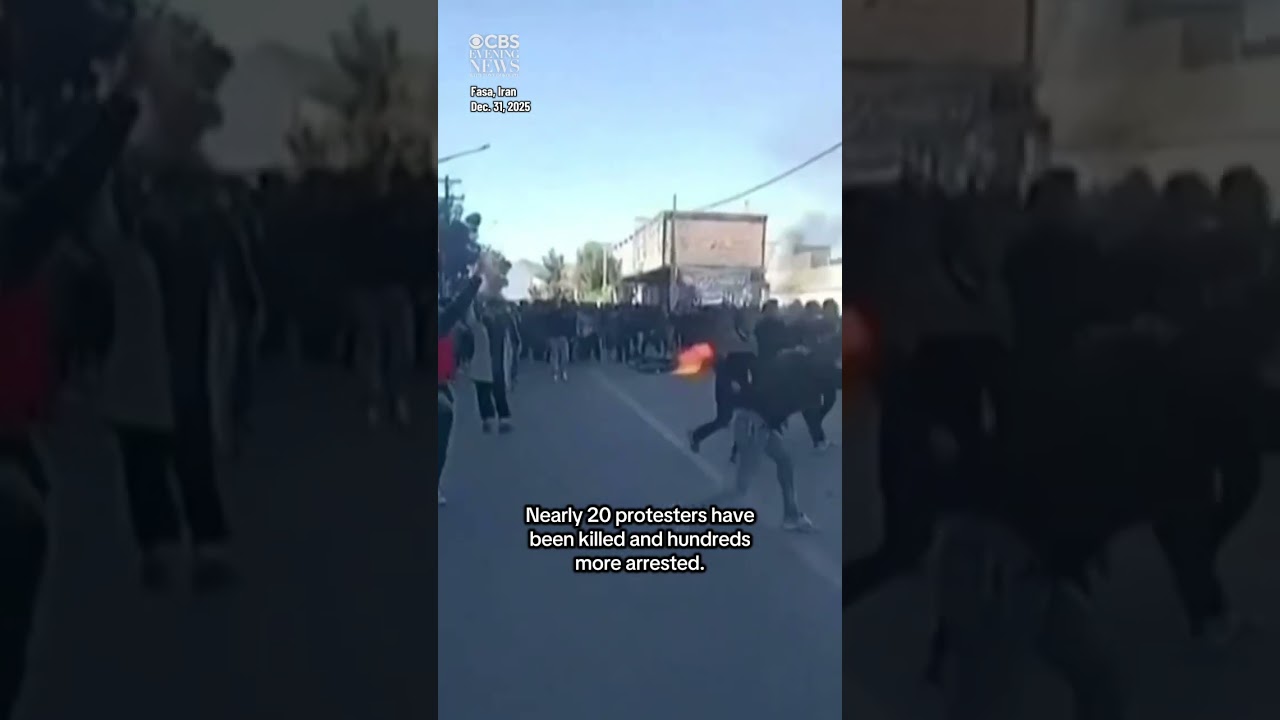 Government protests in Iran turn deadly #shorts