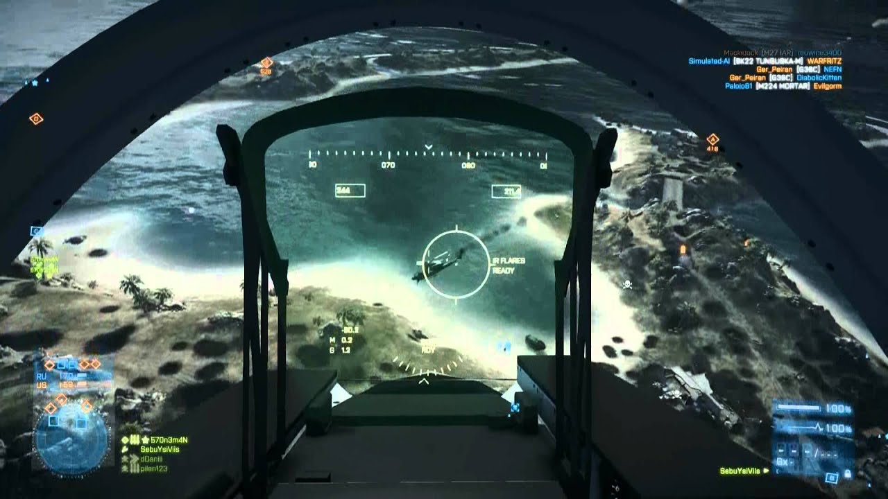 Battlefield 3: Su-35 Flanker Jet Gameplay On Wake Island