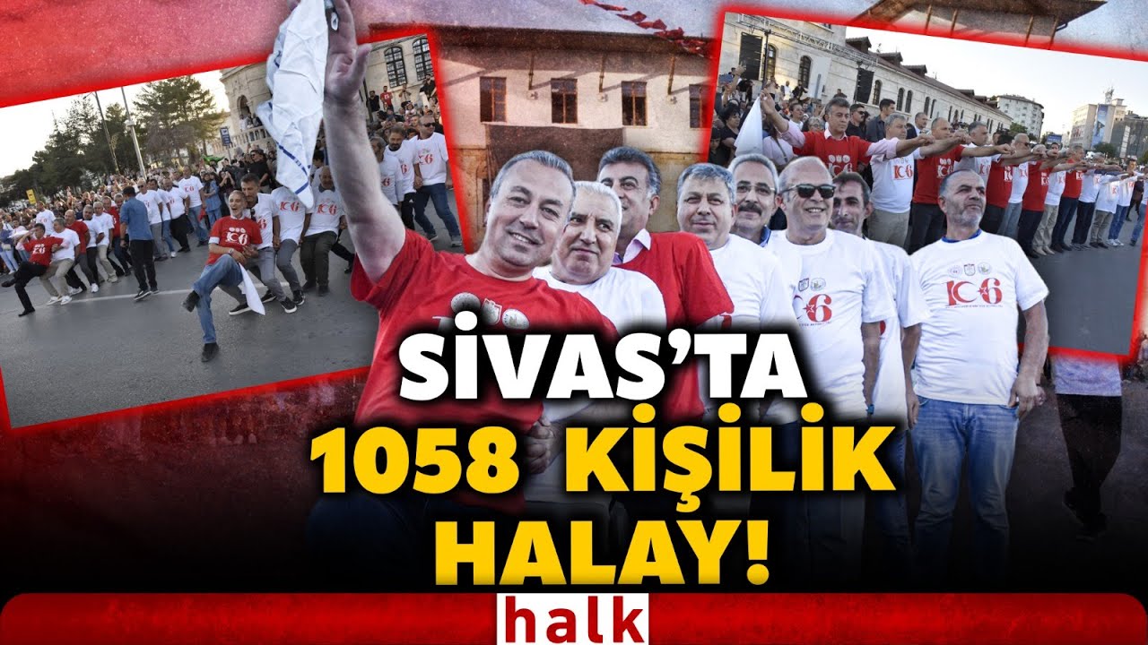 Sivas'ta devasa halay! 1058 kişi aynı anda halay çekti! İşte o eşsiz görüntüler...