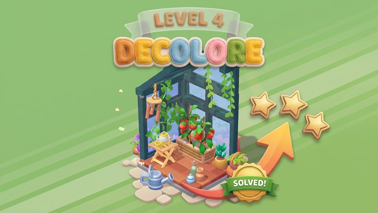Decolore Level 4 | Complete Walkthrough & Solutions! 🎯