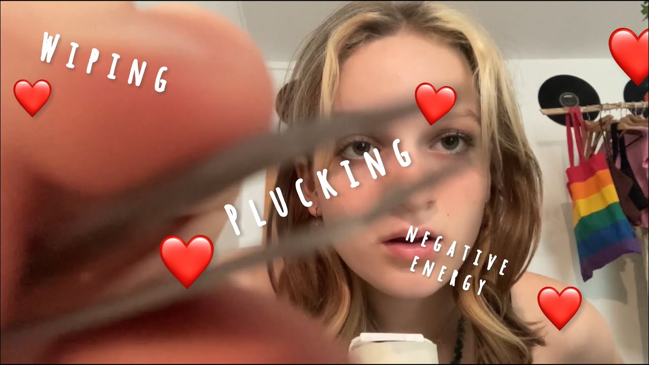 ASMR - plucking away your negative energy🤍