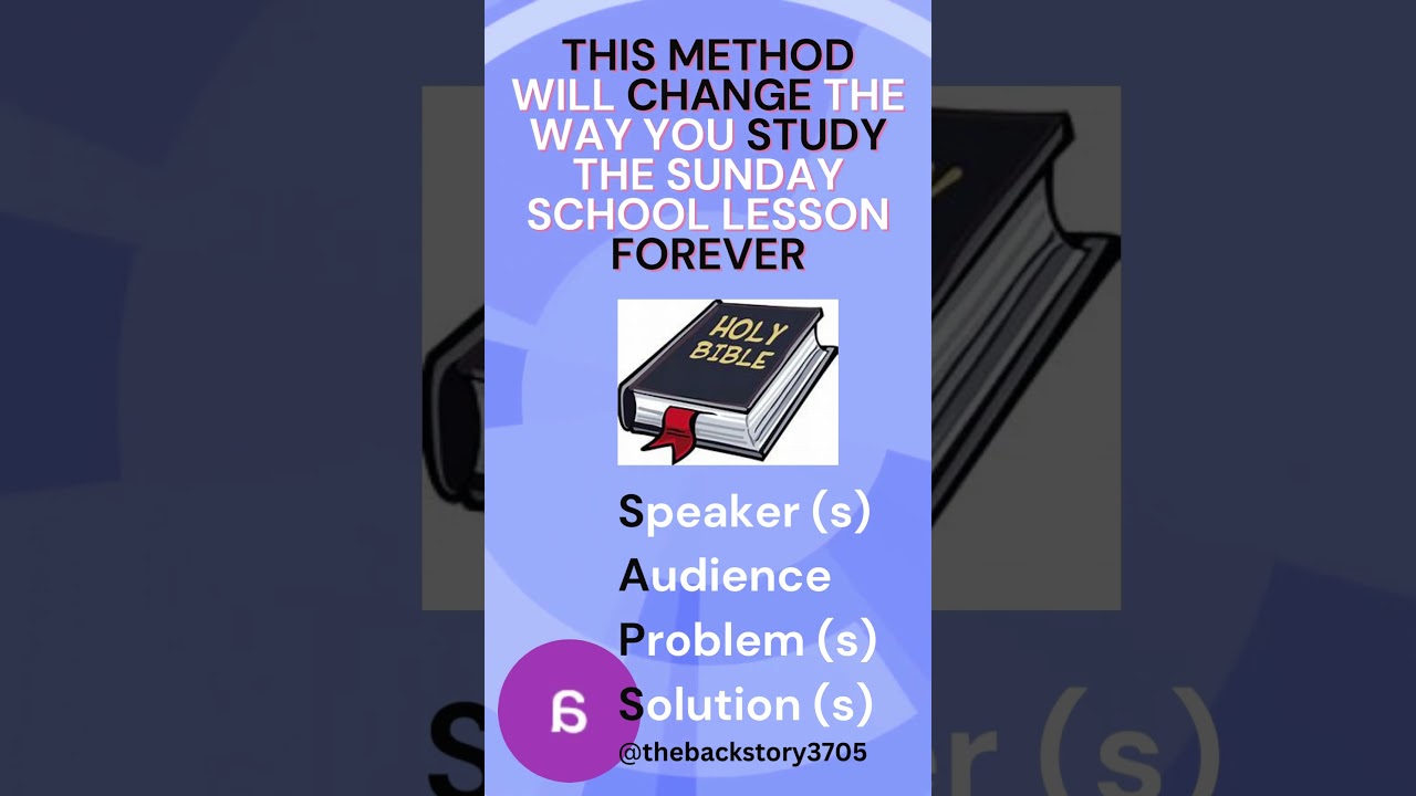 Sunday school lesson - Have you tried this?