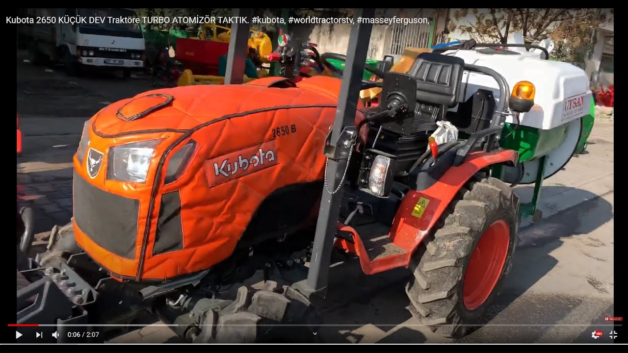 Kubota 2650 KÜÇÜK DEV Traktöre TURBO ATOMİZÖR TAKTIK. #kubota, #worldtractorstv, #masseyferguson,