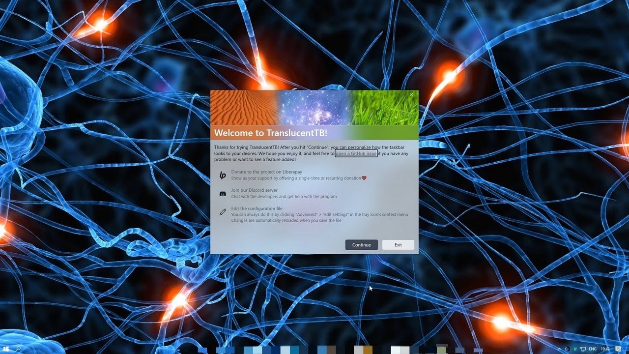 Установка TranslucentTB 2020.4 через PowerShell