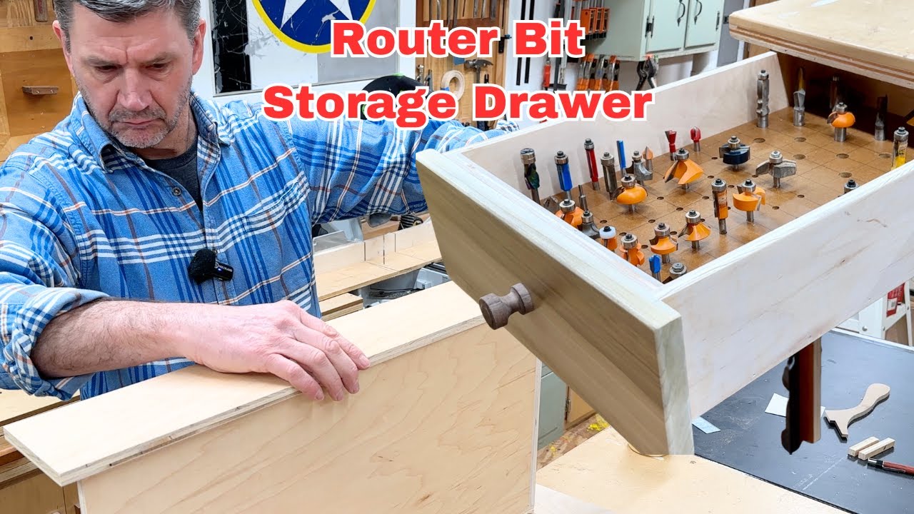 Make a Router Bit Storage Drawer / Woodworking Organization