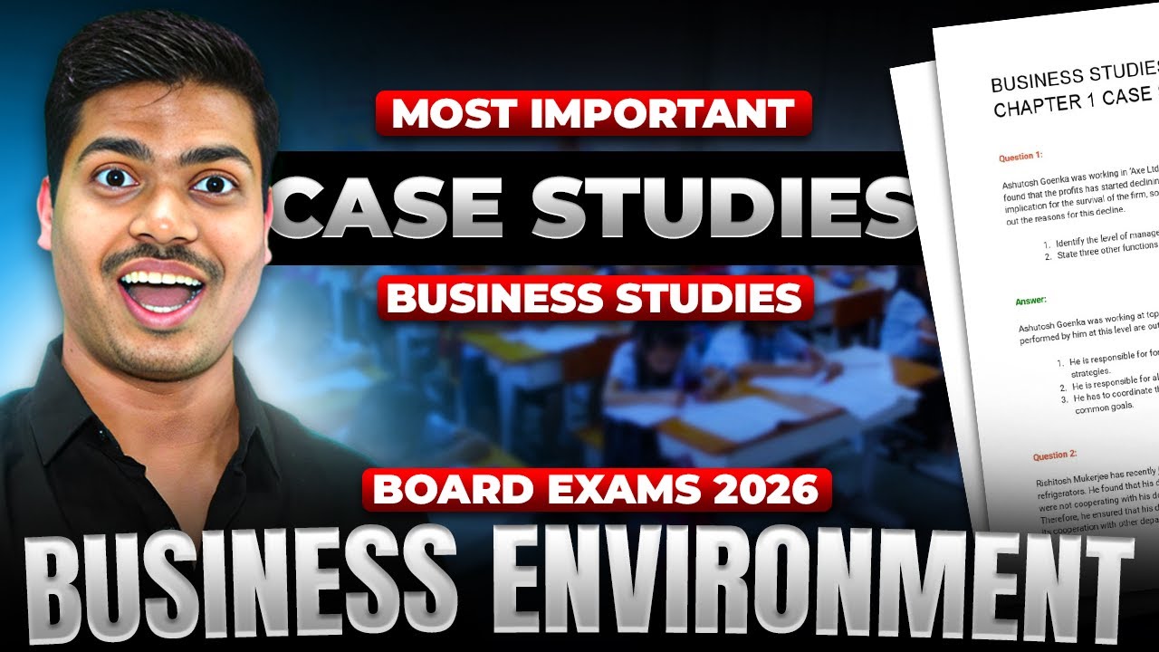 Most Important Case studies & PYQ's | Business Environment Class 12 Business studies Board 2026#cbse