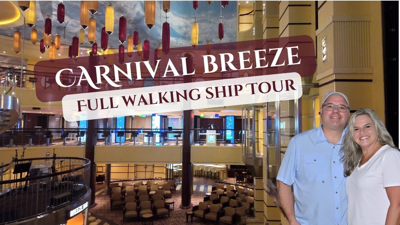 Экскурсия по всему лайнеру Carnival Breeze 2025 | Советы и пошаговое руководство по палубам, спор...