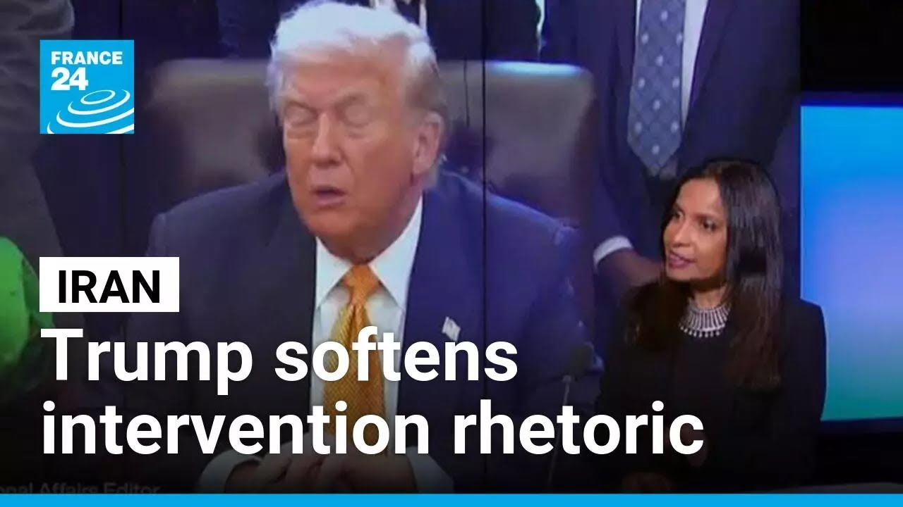 Donald Trump softens rhetoric on intervention after anti-government protests • FRANCE 24 English