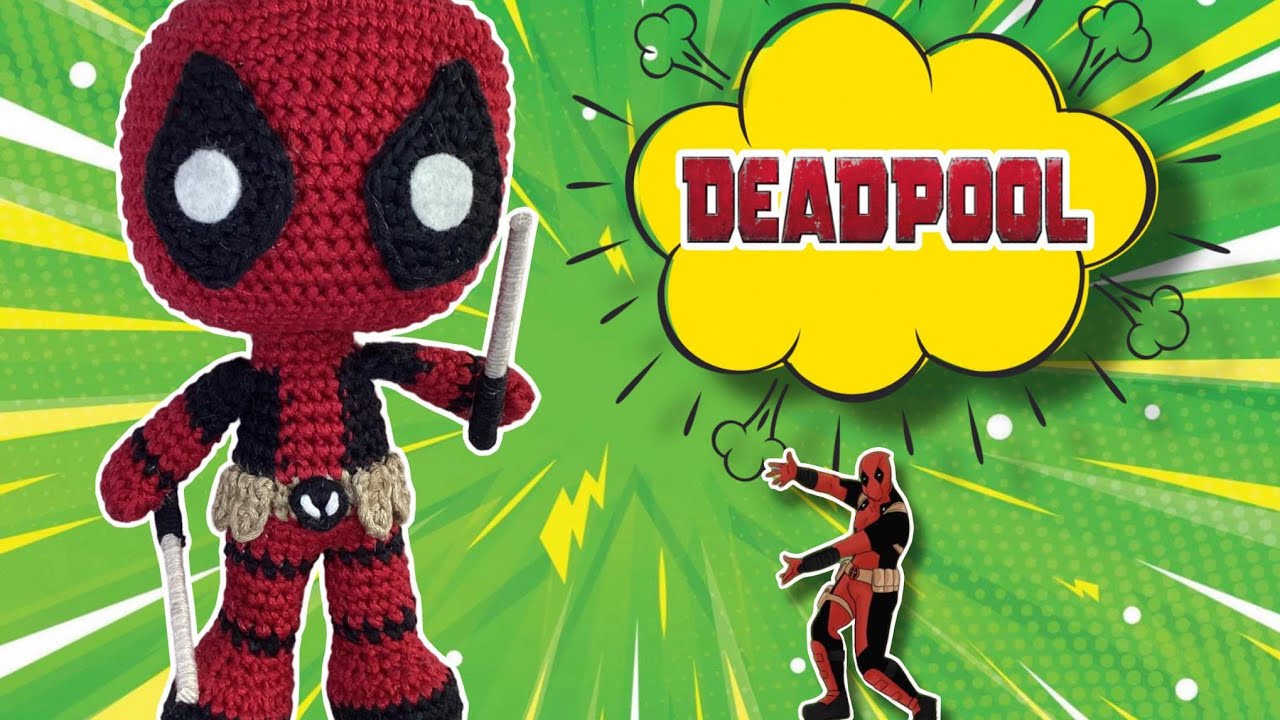 TUTORIAL DEADPOOL AMIGURUMI 1/3 🇪🇸🇺🇸 #deadpoolacrochet #comotejeradeadpool #marvel