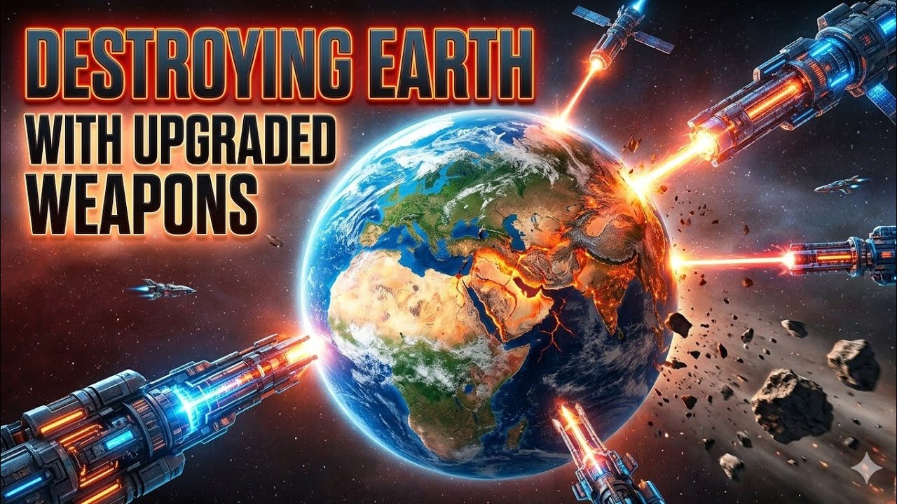 Destroying earth with upgraded weapons || solar smash game gameplay #5