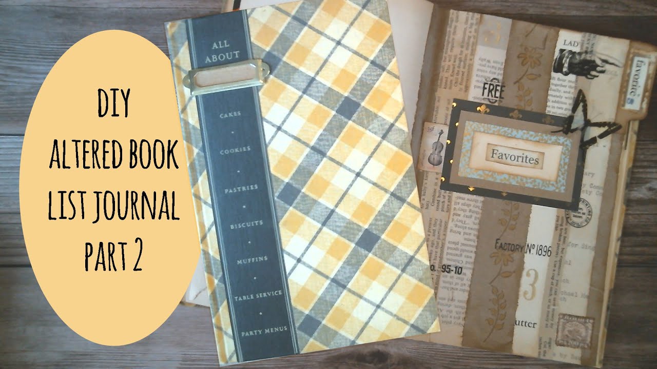 DIY Altered Book List Journal Part 2 - Chapter Page