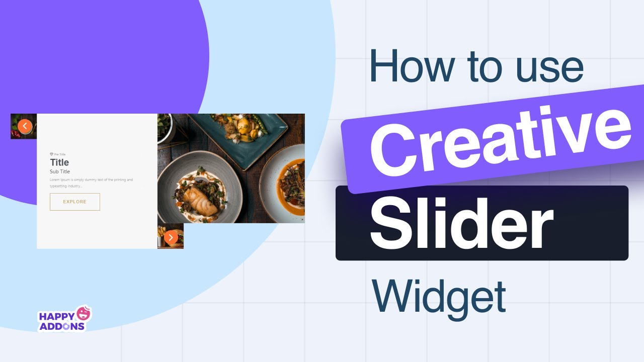 How to use the Creative Slider widget of Happy Addons