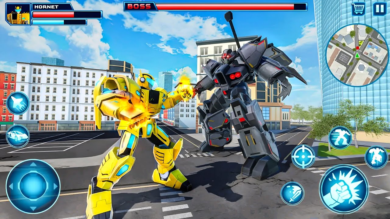 Bumblebee Fight Megatron Robot Transformation Jet Super Car Robot Game 2026 - Android Gameplay