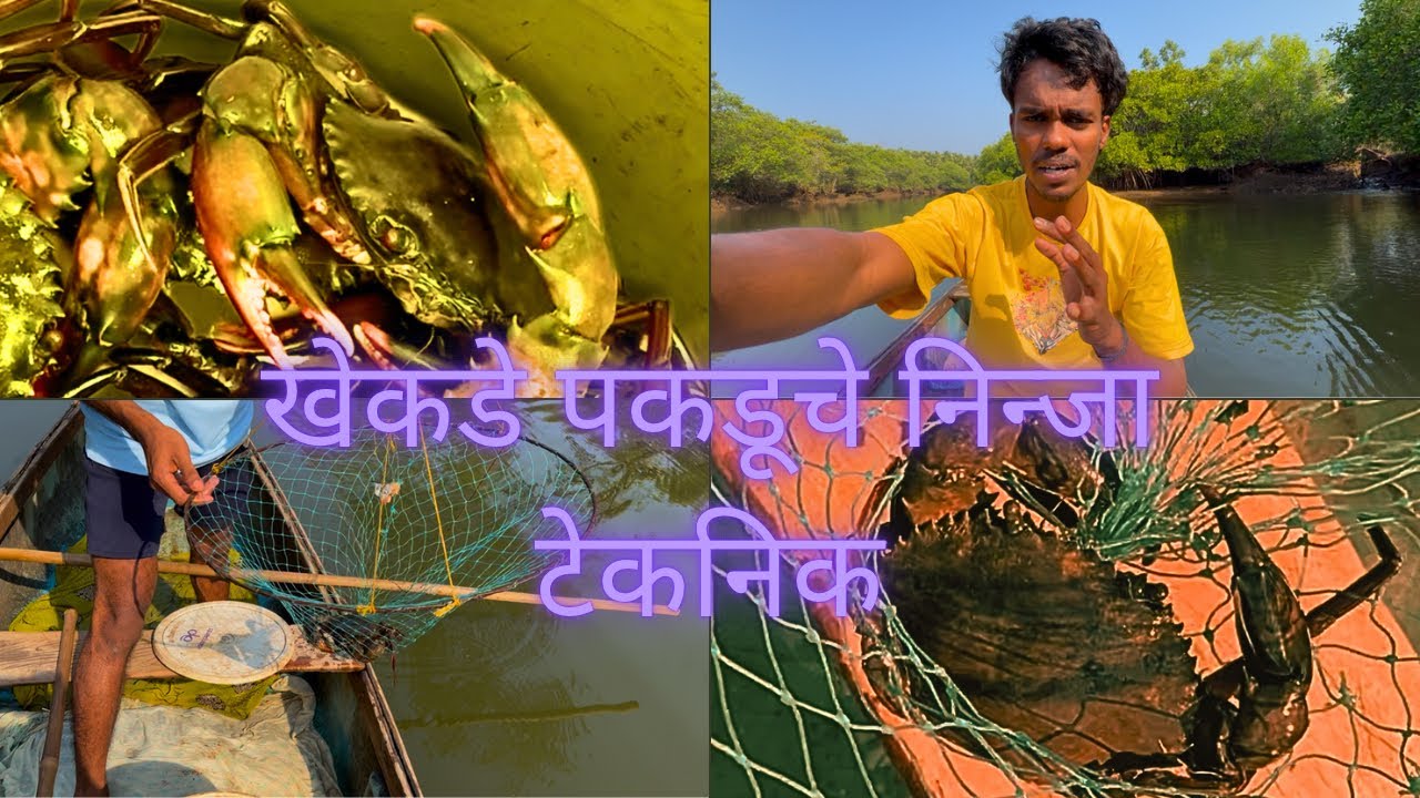 आज पकडले खेकडे ते पण वेगळ्या प्रकारे 😱😨.     #viralvideo #youtube #explore #konkanpremi 