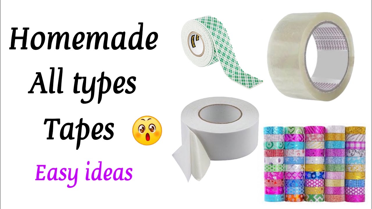 Homemade all type of tape | homemade double sided tap | DIY cello tape | how to make washi tape |DIY