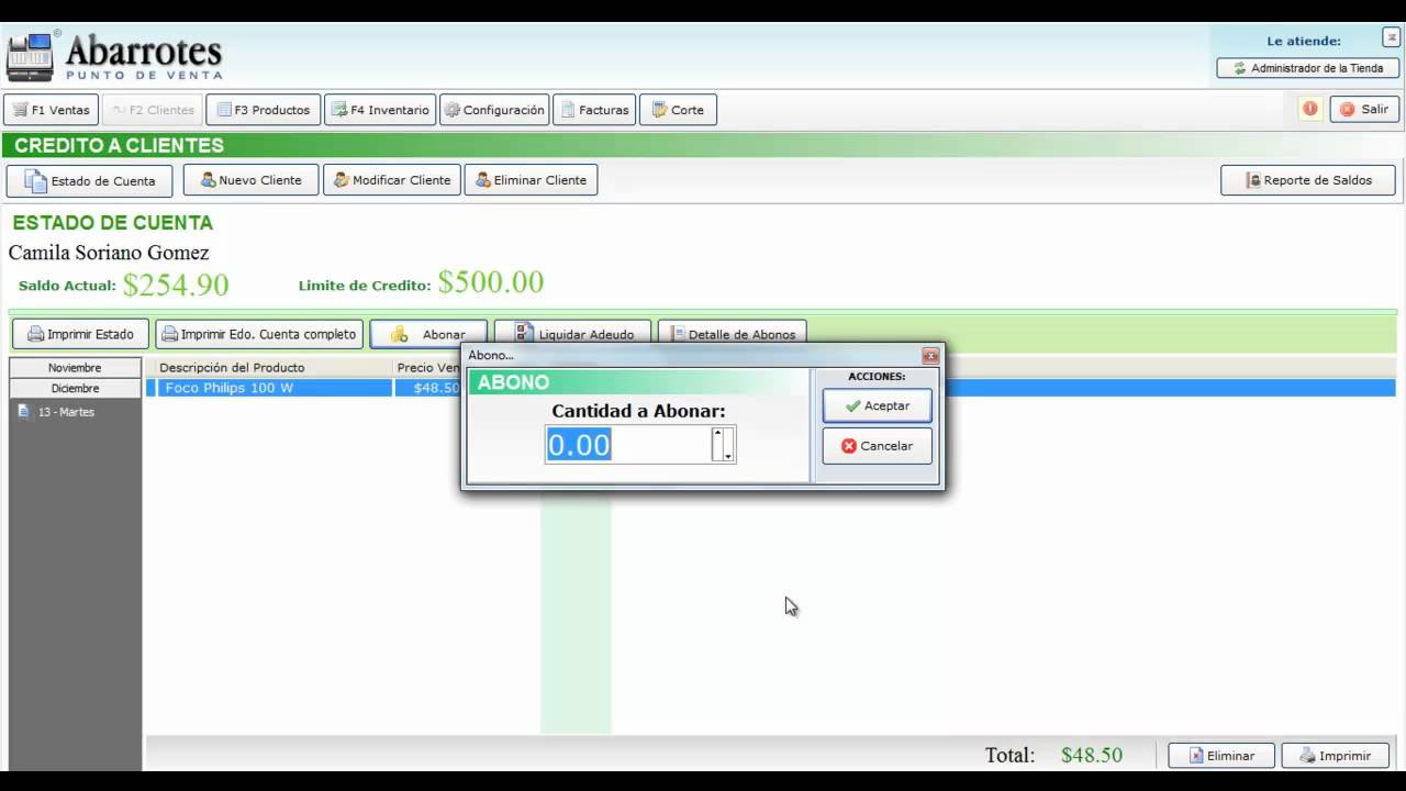 Abarrotes Punto de Venta [Modulo Cliente]