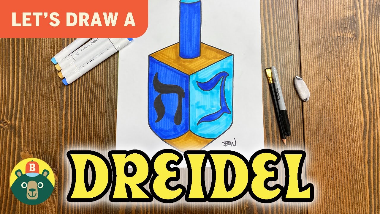 How to draw a DREIDEL! - [Episode 121]